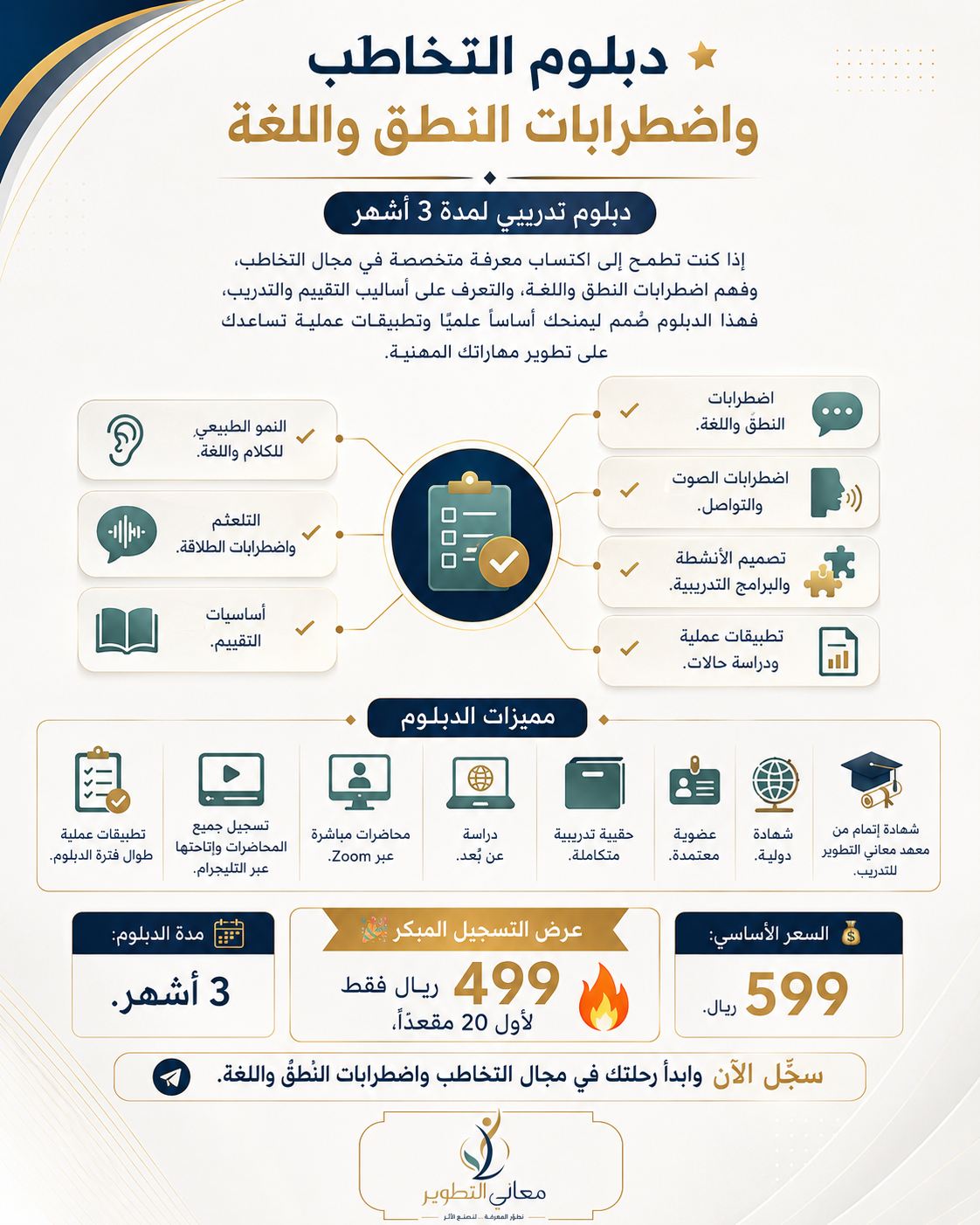 دبلوم التخاطب واضطرابات النطق واللغة
